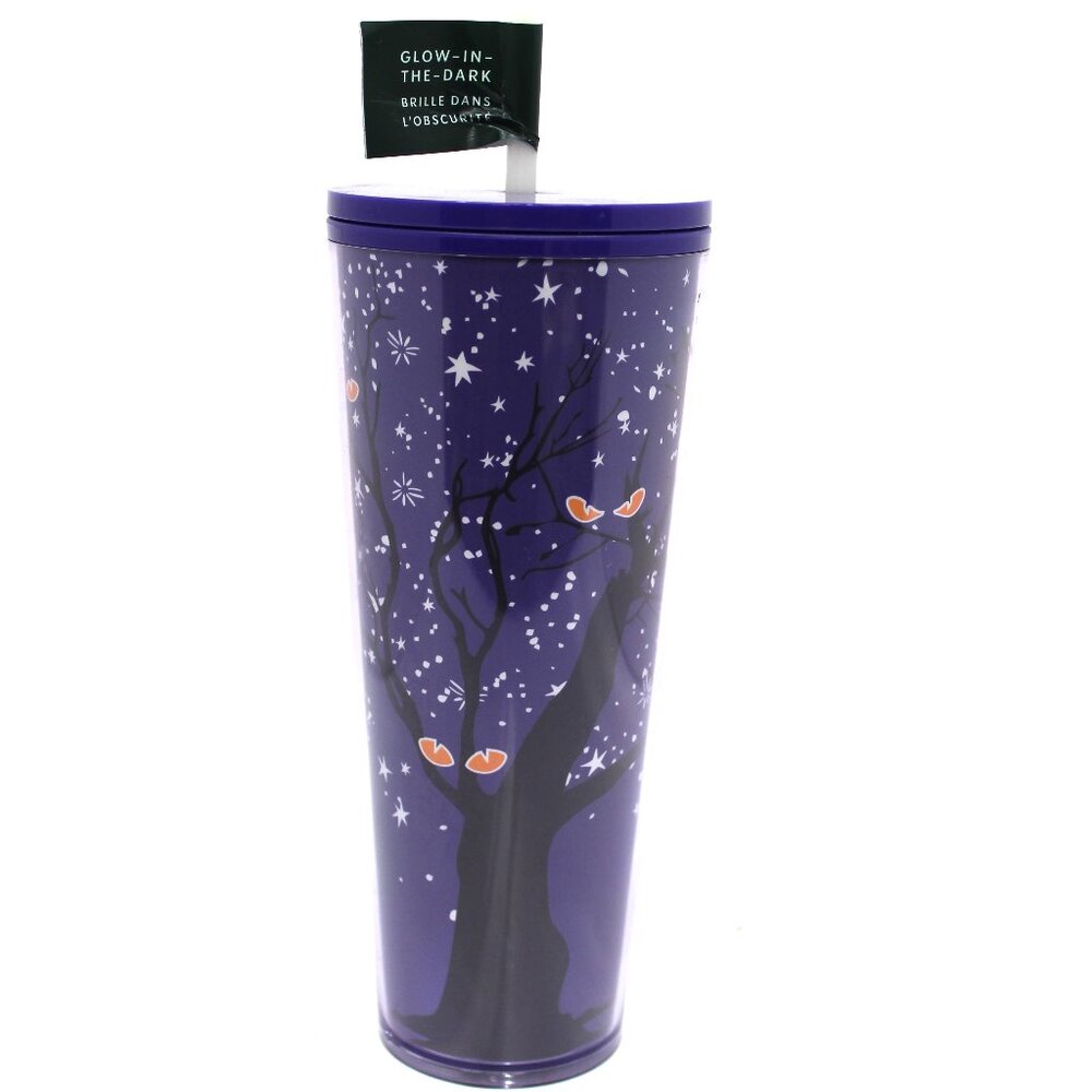 Starbucks Halloween Cup Glow In The Dark Tree Venti Tumbler 2022 NWT